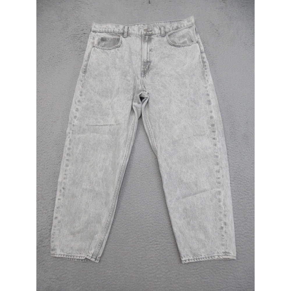 Gap Barrel Leg Jeans Womens 31 Gray Acid Wash Denim Streetwear Retro 90s Balloon